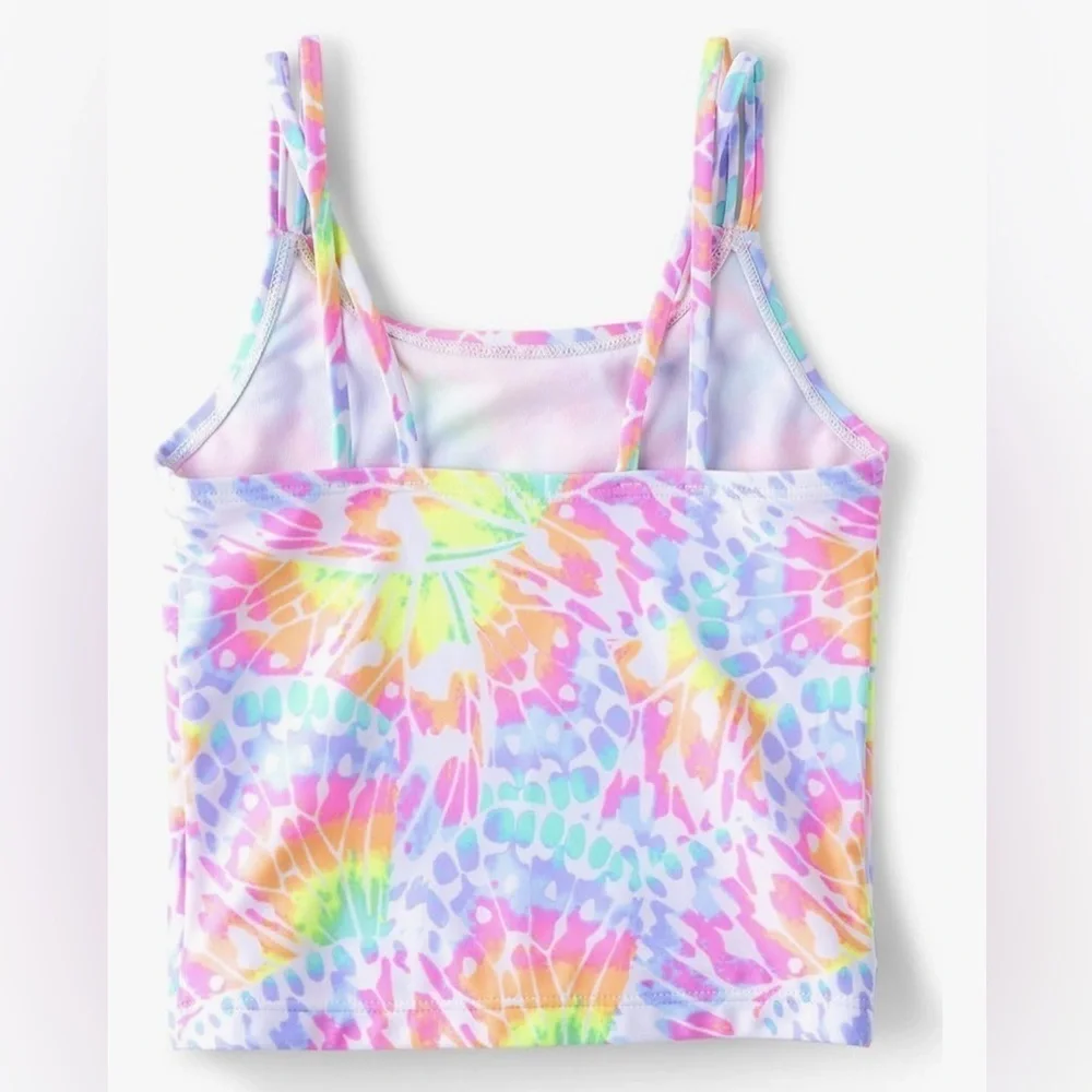 The children’s place tie-dyed print  Colorful tankini two-piece